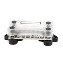 12 Positions Dual Row 150A 12V Bus Bar with Cover - Marine Power Distribution