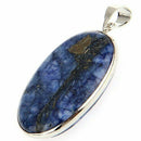 oval pendant edging blue lapis lazuli R4X1