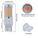 7443, T20 Led Bulbs Amber Yellow 900 Lumens Super Bright Turn Signals Light Q5R2