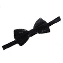 Sequin Bow Tie Dickie Bow Fancy Dress Dance Wear Party Emo (Black)