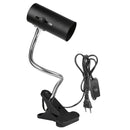 E27 Heating Reptile Lamp Holder Clip-on Bulb with Cover Pet Light (Black) A