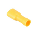 100Pcs Insulated Crimp Spade Terminal Wire Cable Connector Female Yellow 12