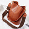 Crocodile Leather Women Shoulder Bag Messenger Bucket Handbag (Light Brown)