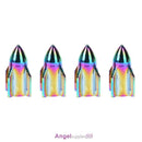 4pcs Colorful Rocket Shaped Aluminum Car Wheel Tire Valve Stem Caps Covers