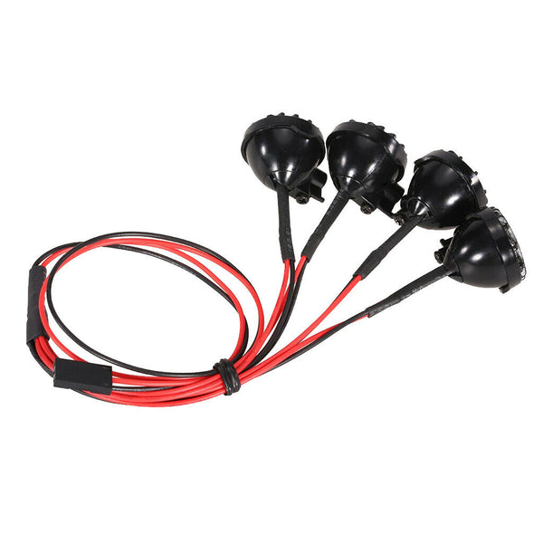 4 Pieces LED White Lights with Display for 1/10 1/8  HSP Redcat RC4WD