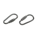 Pack Of 50 Stainless Steel Carabiner D Shape Spring Loaded Gate Small D Ring