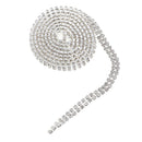 2 Row Fashion Crystal Close Chain for Wedding Clothes DIY Decoration 1 Yard
