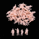 56pcs 1:150 HO Scale 10mm Policeman Unpainted Figures Railway Street Models