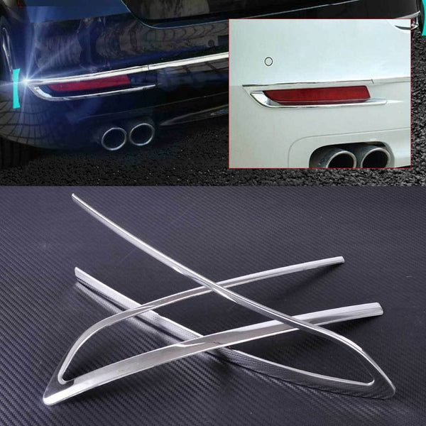 Pair Rear Fog Light Lamp Frame Cover Trim fit for BMW 5 Series F18 F10 2011-2015