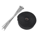 Black Fiberglass Exhaust Header Wrap Pipe Wrap Tape Turbo Heat Insulation C
