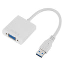 USB 3.0 to VGA Video Display Adapter 1080P Multi-Display Converter (White)