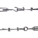 304 Stainless Steel Turnbuckle M6 Wire Rope Tension Tensioner Strainer and  O3U8