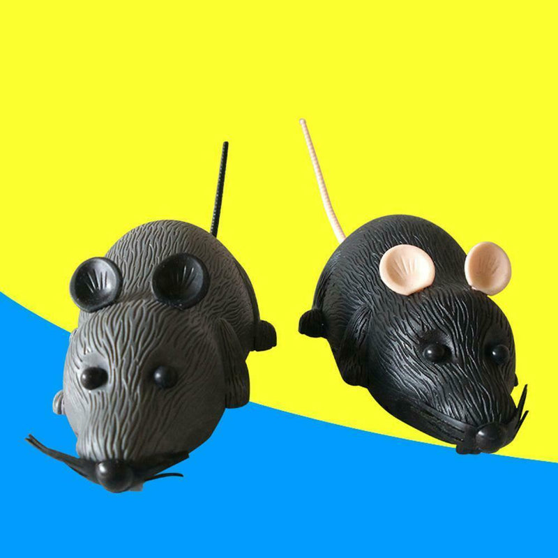 Pull Mini Simulation Cartoon Mouse Lifelike Rat Cat Toys Funny Trick Toys
