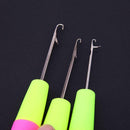 3pcs Mixed Steel Knitting Needles Crochet Hooks Template Kit Loom Tool