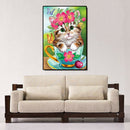 5D DIY Diamond Painting Teacup Cat Cross Stitch Embroidery Mosaic Kit Decor
