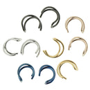 10pcs/Pack Fashion Non-pierced Ear Cuff Lip Ring Twined Double Loop Assorted