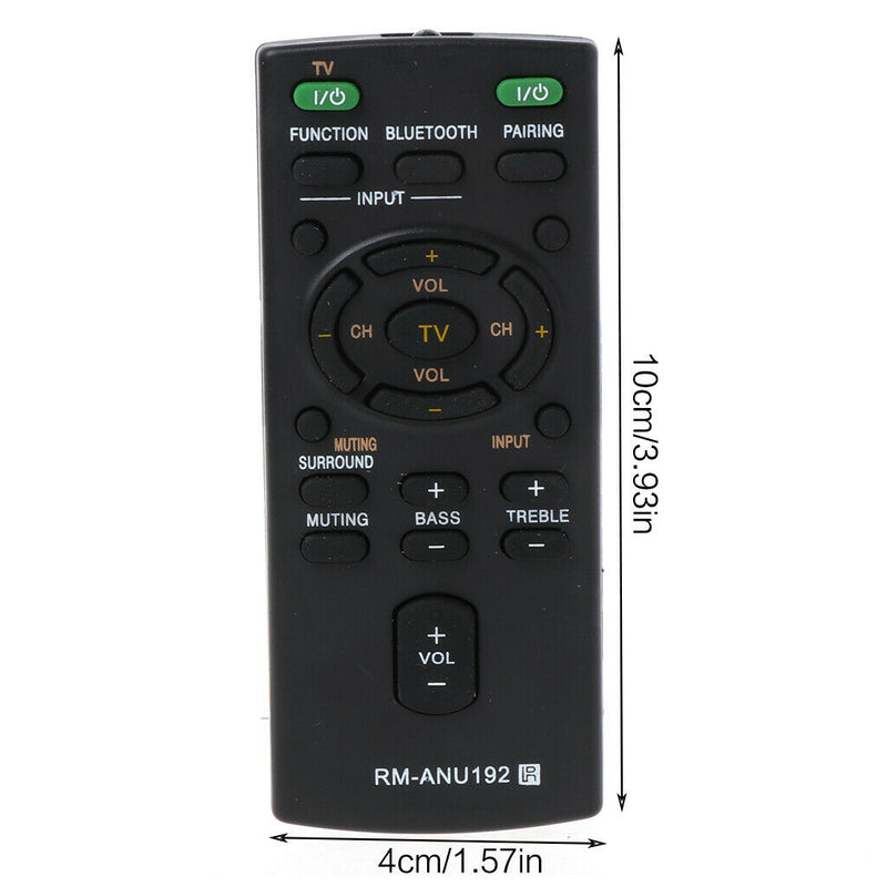 RM-ANU192 Remote Control for Sony Smart LCD LED TV HT-CT60BT SA-CT60BT SA-CT60