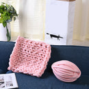 25 Meters Chunky Wool Yarn  Soft Bulky Arm Knitting Wool Roving Pink