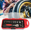 38Pcs Cr-V 1/4 Inch Ratchet Socket Wrench Set Screwdriver Set Kit For Home  I5A3