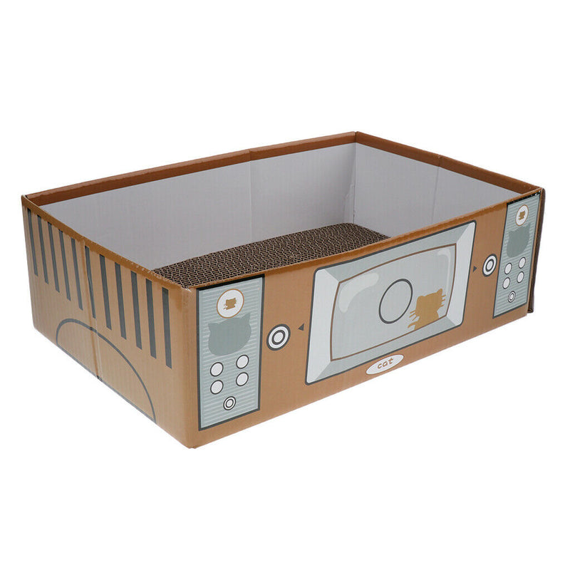 2 Pcs Pet Cat Scratcher Corrugated Paper Box Scratching Pads For Resting