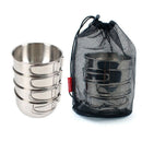 4Pcs/Set Outdoor Stainless Steel Bowl 500Ml Cookware Cutlery Cooking Pots f
