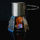 Wood Burning Camping Stove Outdoor Backpacking Picnic Cooking Stove with Storage