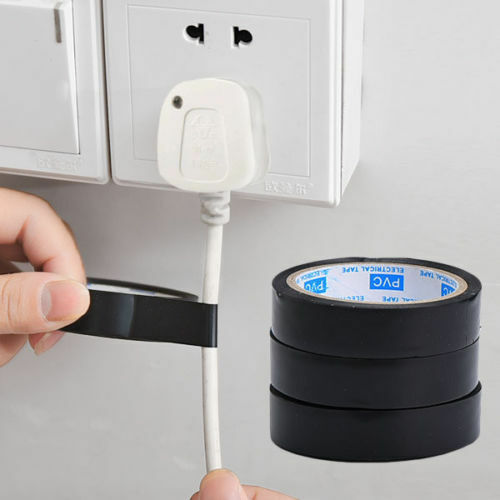 Practical PVC Electrical Wire Insulating Tape Roll Black 6M Length 16mm Width