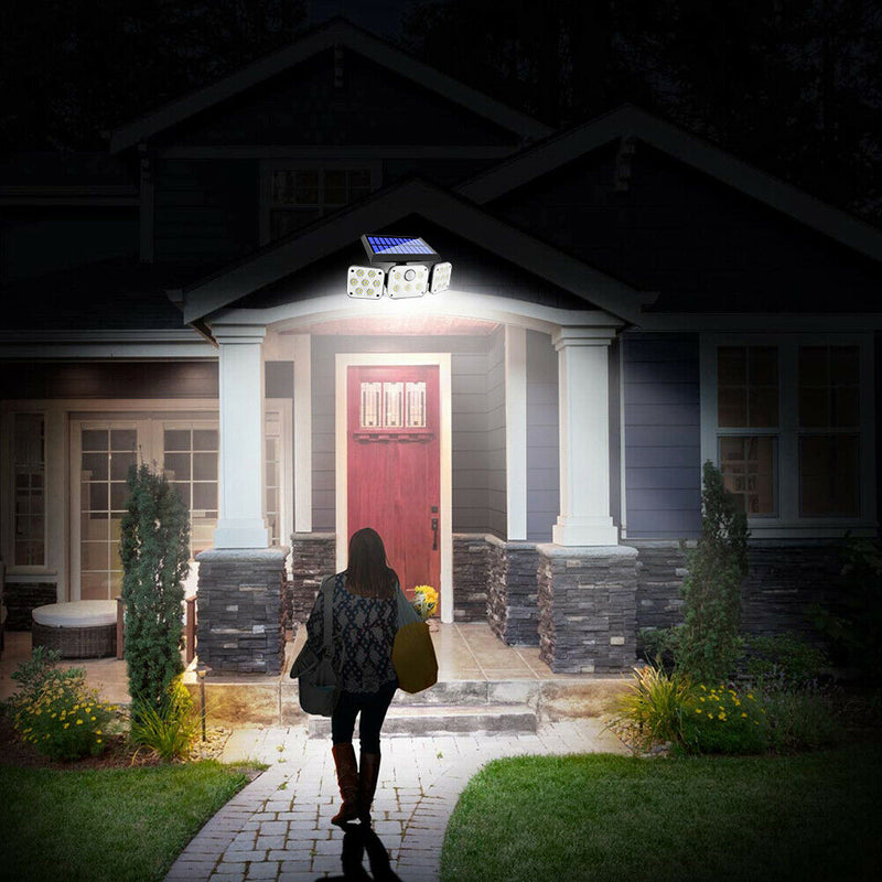 140LED Solar Wall Light Motion Sensor Folding Deformation Lamp for Outdoor