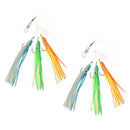 2pcs/pack   Squid Skirt Lures Saltwater Trolling Baits with 3 Hooks