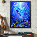 5D DIY Full Drill Square Diamond Painting Dolphin Cross Stitch Embroidery
