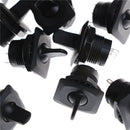 5 Pcs R13-402 Black ON-ON 3Pin 2Position Maintained SPDT Round Toggle Switch M&E