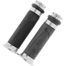 Pair Motorcycle ATV Dirt Bike Handle Bar Hand End Grips Silver135x42x42mm