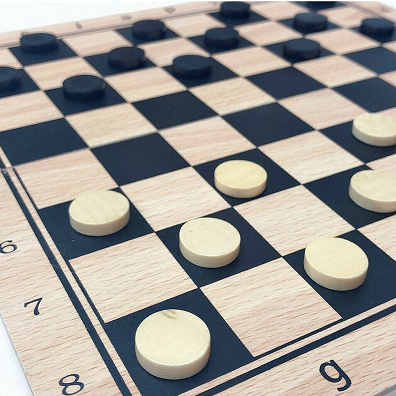 Folding Chess Board Wooden Chess Set 3 1 Board Game for Chess Lovers 39x39cm