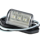 2x 12v Car Trailer Rv 3 LEDs License Plate Tag Light Black Side Marker Lig J.3C
