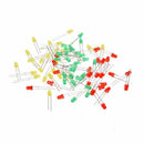 60Pcs 3mm Dia Round Assorted Color LED Light Emitting Diode Lamp DC 3V