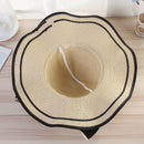 Womens Fashionable Big Bowk Straw Hat Floppy Foldable Roll Up Uv Protect R2O9