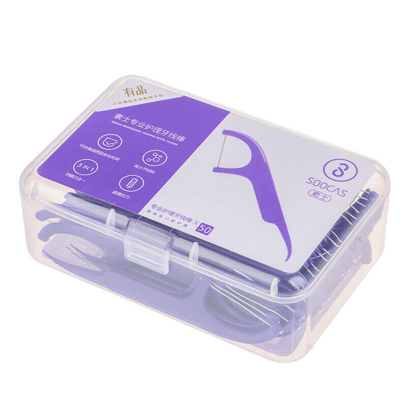 50pcs Dental Floss Flosser Picks Teeth Toothpicks Stick Tooth Clean Oral C Nw