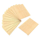 15x Wooden Square Cutout Slices Shapes Coasters Wood Craft Plaque DIY Painting