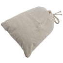 Women Girls Solid White Drawstring Beam Port Shopping Bag (19cmx24cm)
