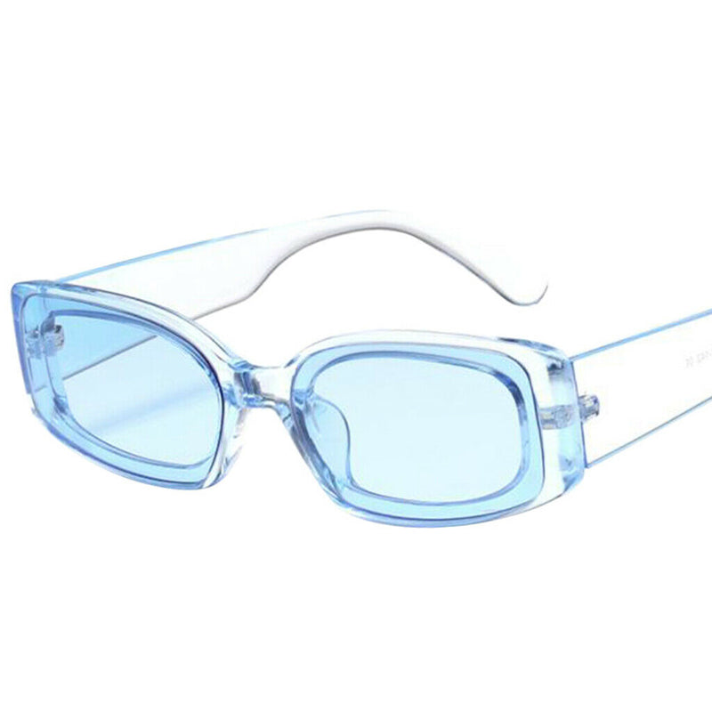 2pcs Women Mens Square Sunglasses Eyewear UV400 Beach Street Fancy Shades
