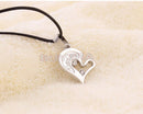 Women Her And His Stainless Steel Couples Pendant Heart Love You Chain Necklace!