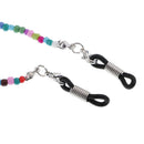 Bohemia Beads Beaded Eyeglasses Spectacles Chain Holder with Plush Ball