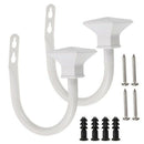Set of 2 Square Metal Decorative Curtain Hold Backs, Wall Mounted Window Dr