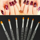 7Pcs UV Gel Acrylic Nail Art Builder Brush Tool Nail Painting Pro. Ar T2A2 N0C8