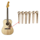 6pcs Brass Premium Bridge Pins Set For Acoustic Guitar Turned String Pegs
