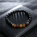 2Pcs Fashion Natural Black Stone Beads Bracelets Set For Men Women Jewelry U Gw