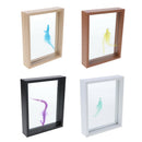 Plant Specimen Wood Photo Frame Double-sided Glass Photo Frame Black