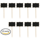 20pcs Retangle Mini Chalkboard Blackboard with Stand Wedding Place Card