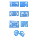 7 Sets Plastic Reusable Body Face Paint Painting Makeup Stencils Templates Stage