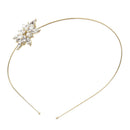 Princess Bridal Party Headband Crystal Tiara Crown Hair Band Clasp Golden B